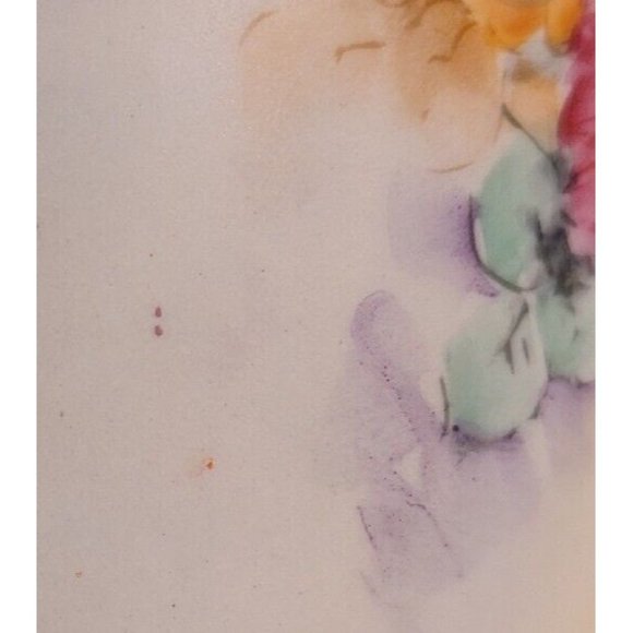 Vtg Kleine Co Vase Art Pottery Roses Handpainted Signed M. H. Davis Floral Gold - Picture 11 of 16